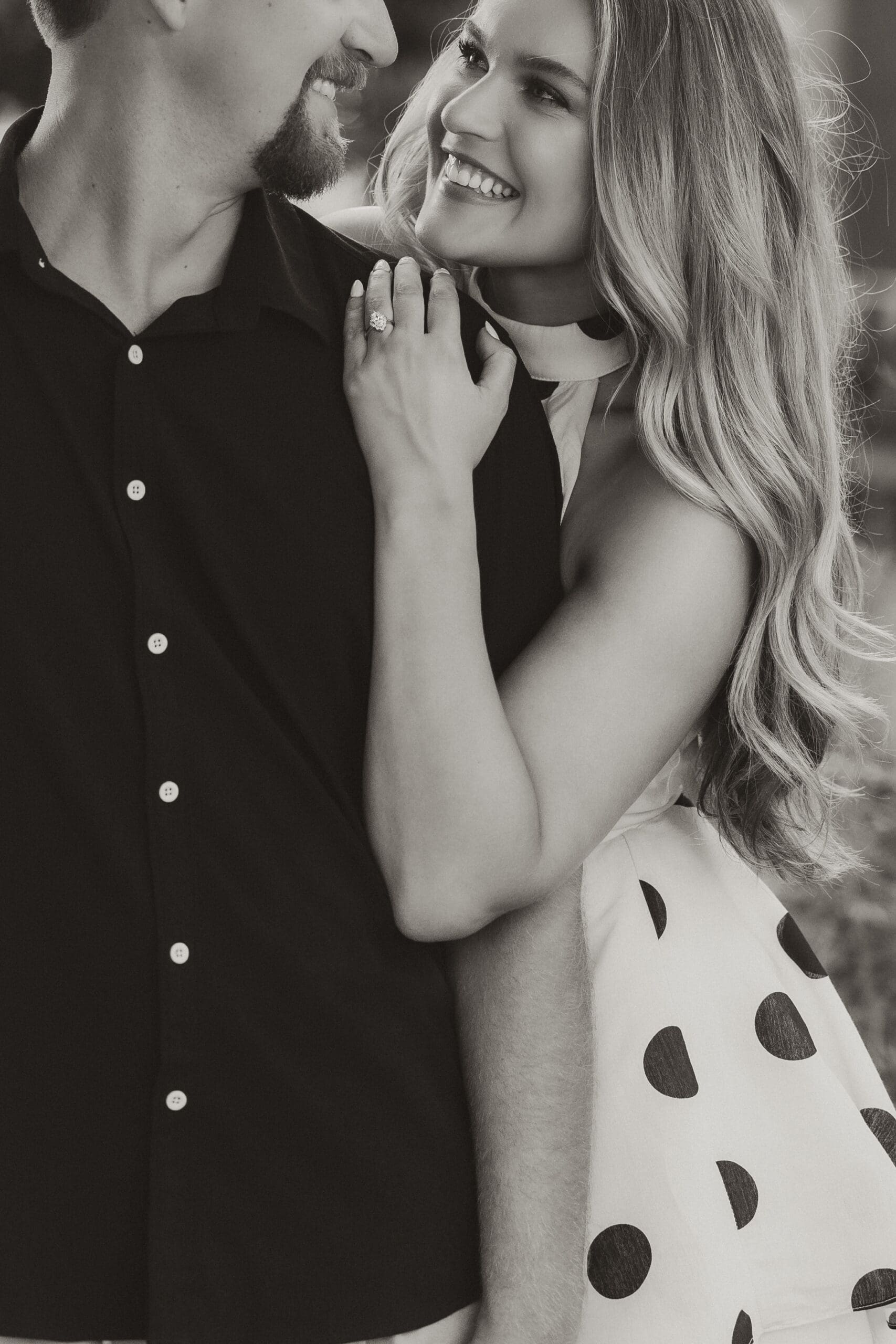 Black and white version of a close detail moment. 