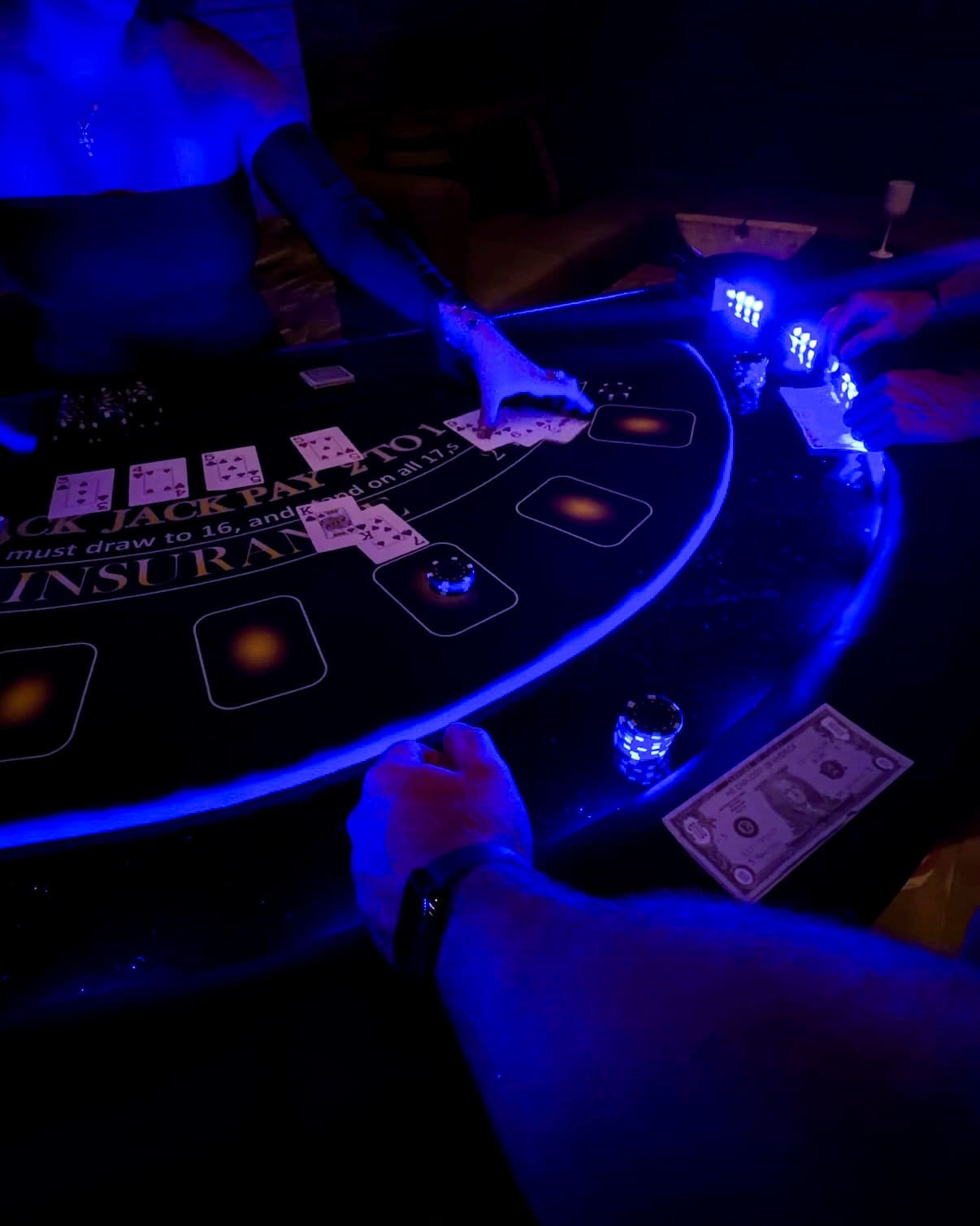 Casino night in the resort lobby hosted by Haven Riviera Cancun