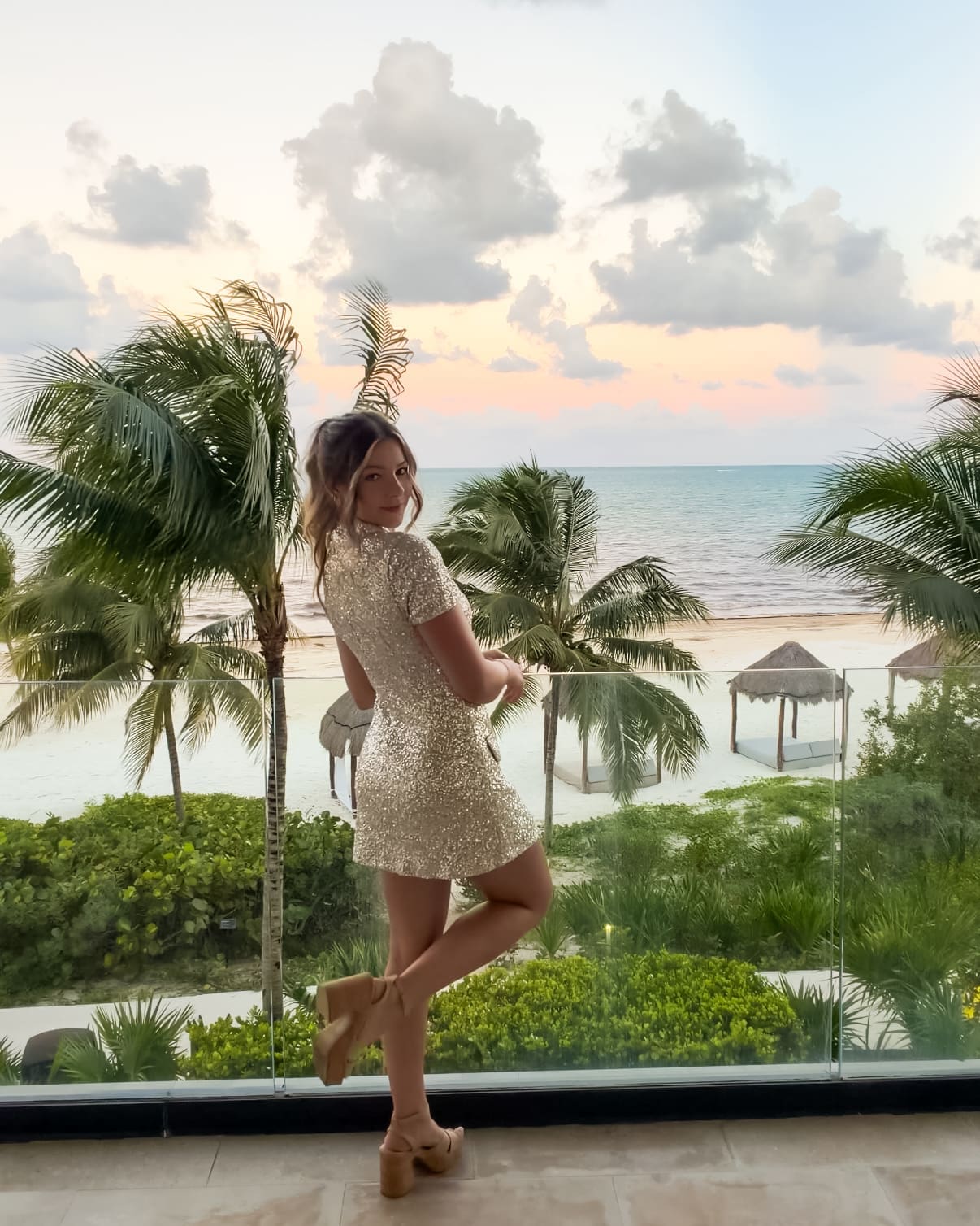 Ready for dinner at Tahani Restaurant at Haven Riviera Cancun