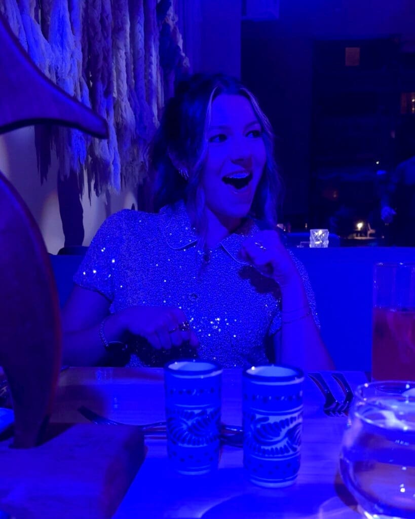 Enjoying dinner and a show at Tahani Restaurant, Haven Riviera Cancun